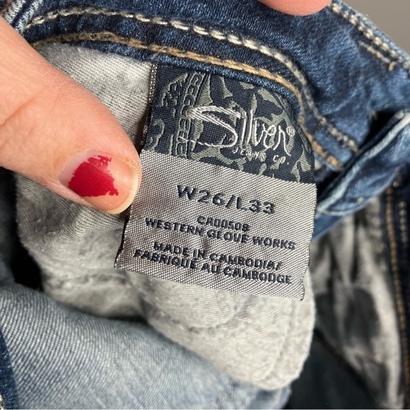 Silver Jeans Aiko Baby Bootcut Jeans Size 26 - Picture 9 of 10